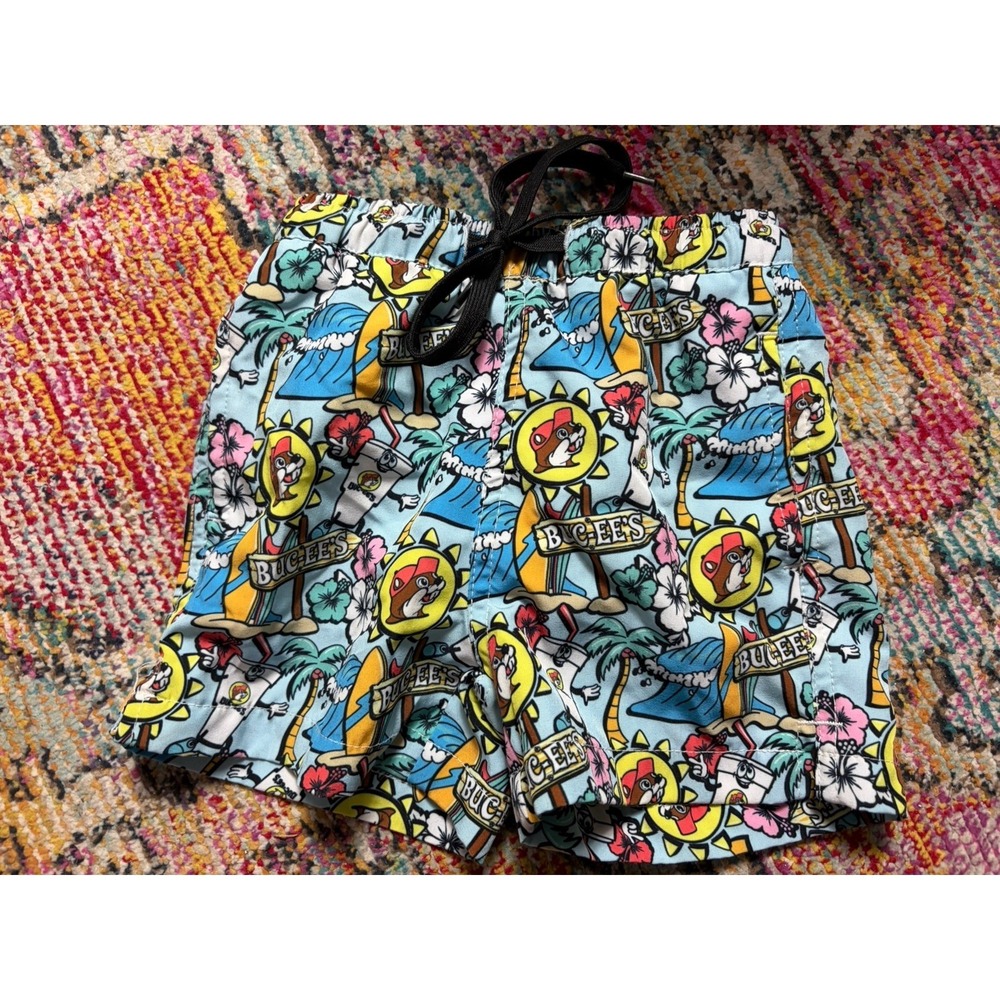 Bucees 3t Swim Trunks Toddler Boys Beaver Logo Elastic Waist Drawstring
